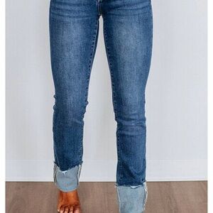 Veronica Lovervet by Vervet Jeans - Cuffed Slim Straight Mid-Rise